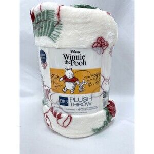 The Big One Winnie the Pooh Christmas Oversized Plush Throw 5x6ft Blanket
